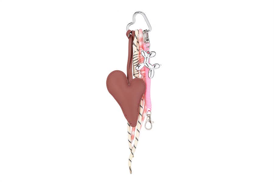 Ballon Dog and Heart -Bag Charm Key Chain