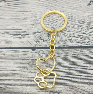 Heart/Paw Keychain