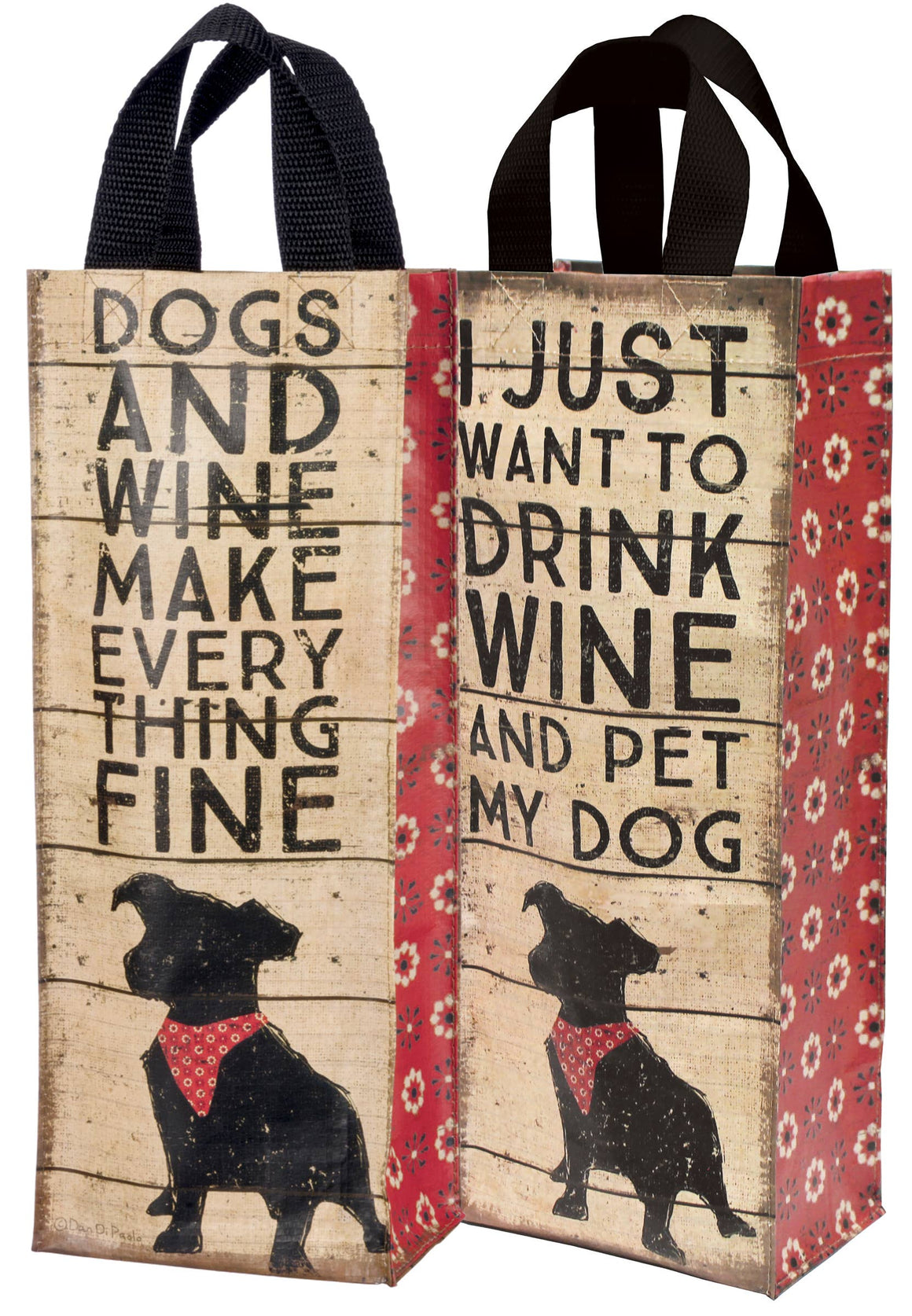 Dogs And Wine- Wine Tote