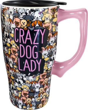 Crazy Dog Lady - Ceramic Travel Mug