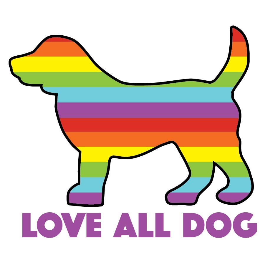 Rainbow Love All Dog- Vinyl Sticker
