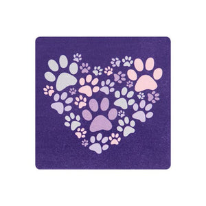 Purple Heart Paw- Coaster