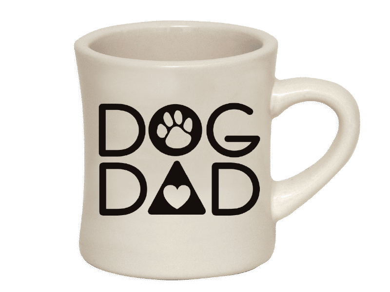 Dog Dad-10oz Ivory Dinner Mug