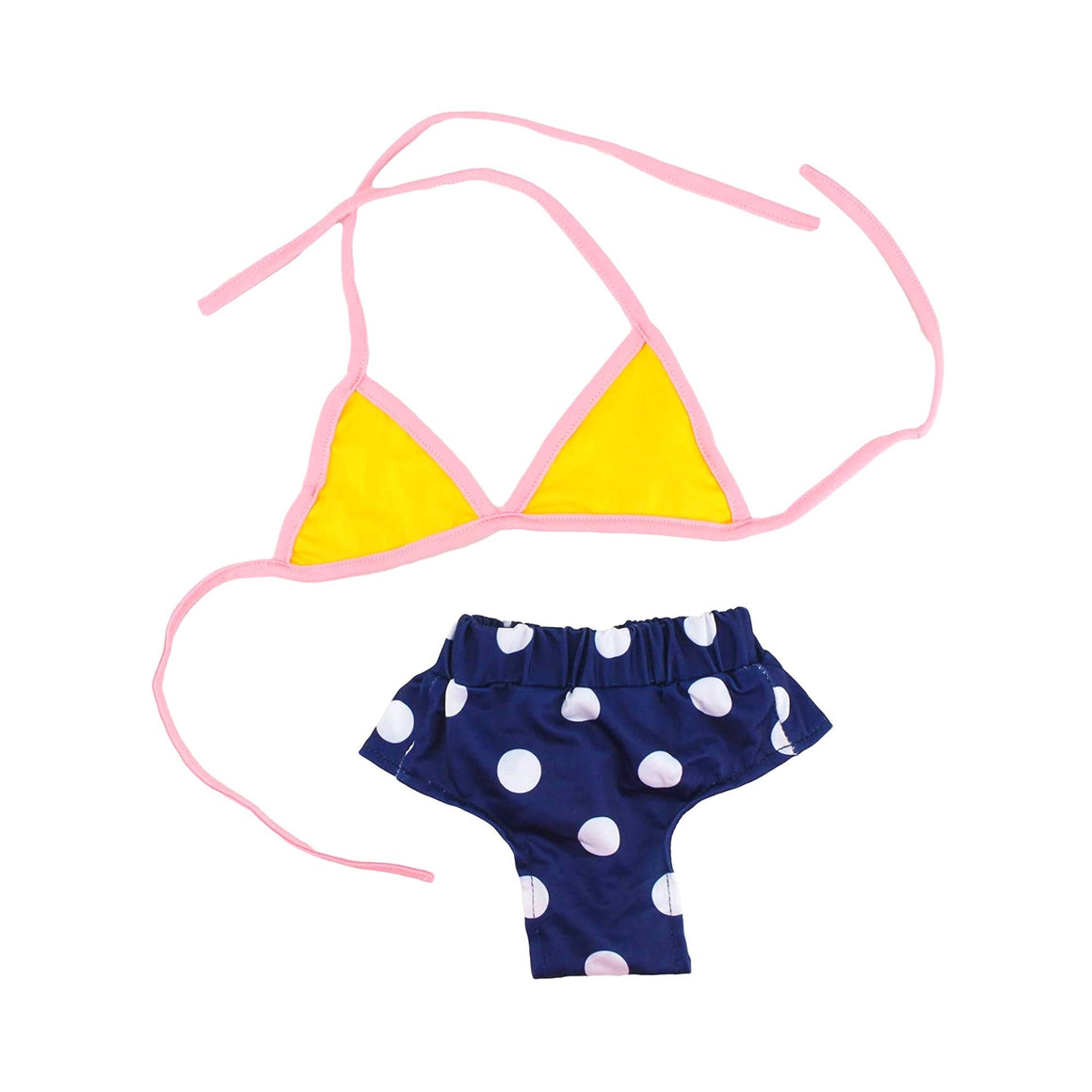 Yellow & Blue Polka Dot -Pet Bikini