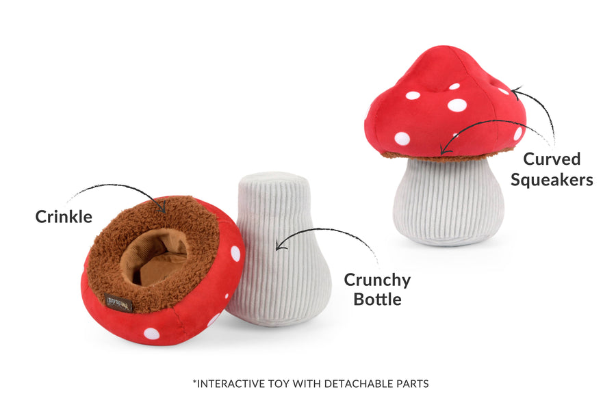 Mutt Mushroom- Squeaky Dog Toy