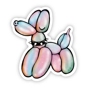 Multicolor Balloon Dog -Vinyl Sticker
