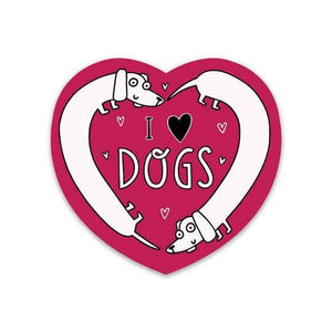 I Love Dogs - Vinyl Sticker