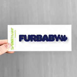 Furbaby with Paw- Wooden Magnet