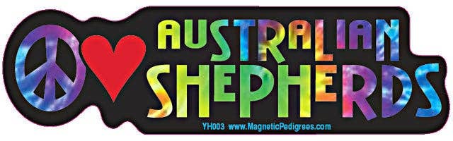 Peace Love Australian Shepherds-Vinyl Bumper Stickers