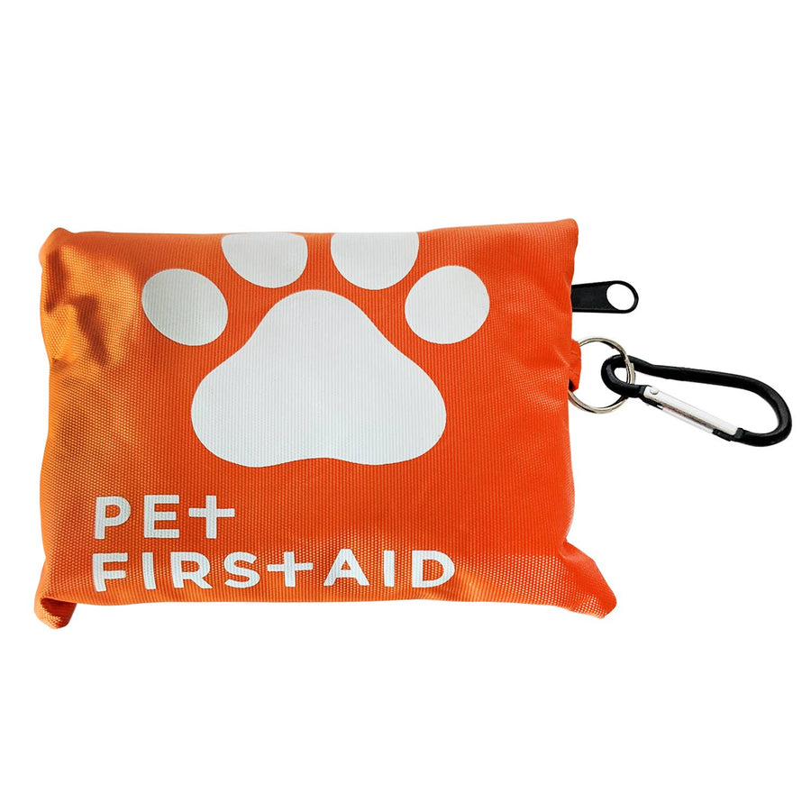 19pc Travel Pet First Aid Kit with Carabiner