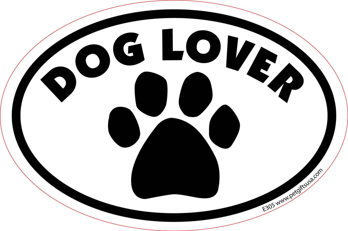 Dog Lover- Oval Shaped Car Magnet