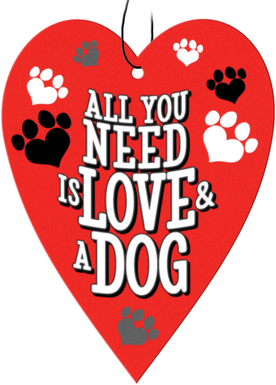 Air Freshener- "All You Need is Love & a Dog" - Pack of 3