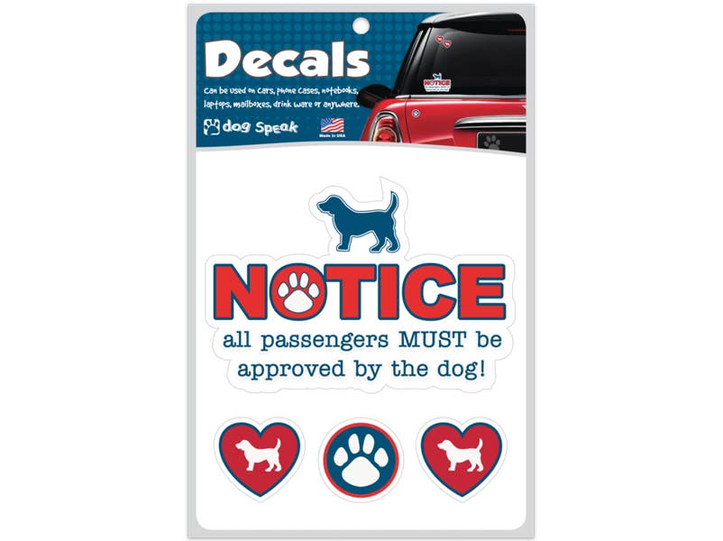 Notice All Passengers Must Be Approved...-Vinyl Sticker Sheet