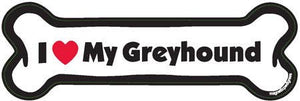 I <3 My Greyhound -Bone Shaped Car Magnet