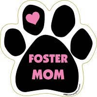 Foster Mom- Paw Shaped Car Magnet