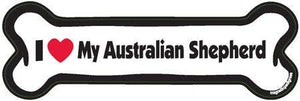 I <3 My Australian Shepherd- Bone Shaped Car Magnet