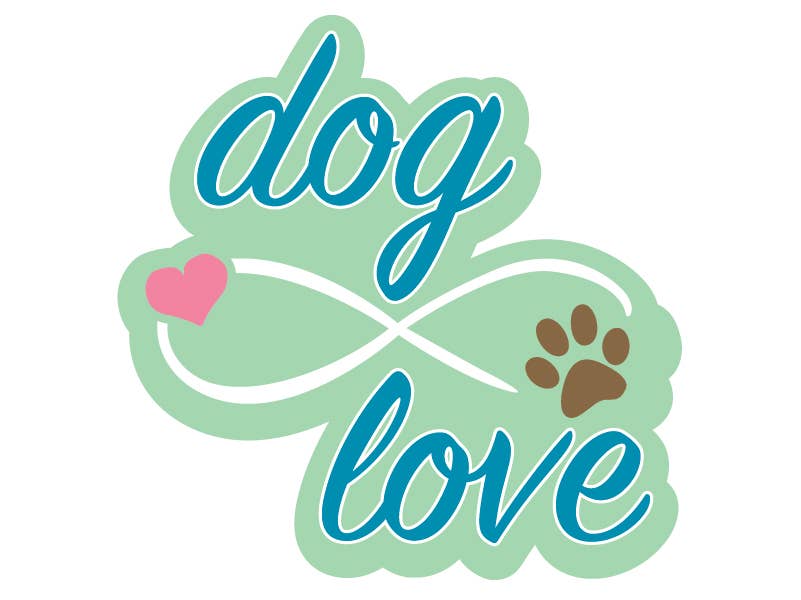 Dog Love (w/infinity symbol)-Vinyl Sticker