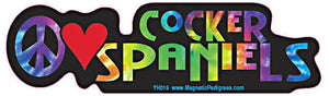 Peace Love Cocker Spaniels- Bumper Sticker
