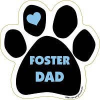 Foster Dad- Paw Shaped Car Magnet