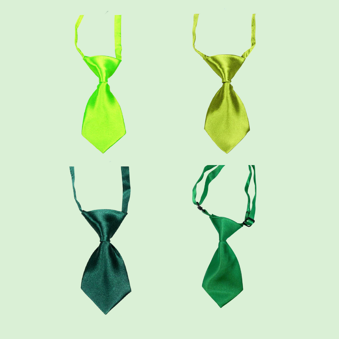 Small Green Pet Neck Ties