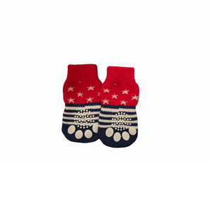 Red Striped- Pet Socks