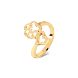 Wrap Paw Heart Ring