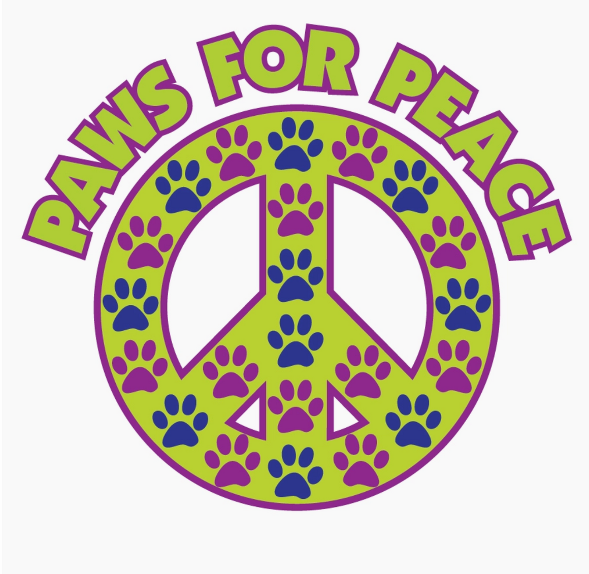 Paws For Peace- Vinyl Sticker