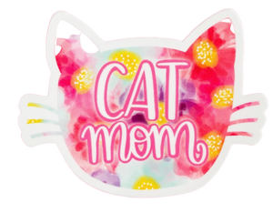 Colorful Cat Mom- Vinyl Sticker