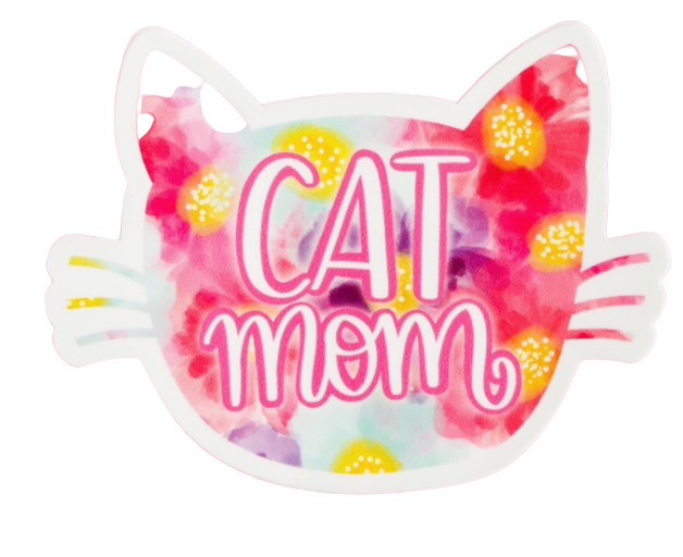 Colorful Cat Mom- Vinyl Sticker