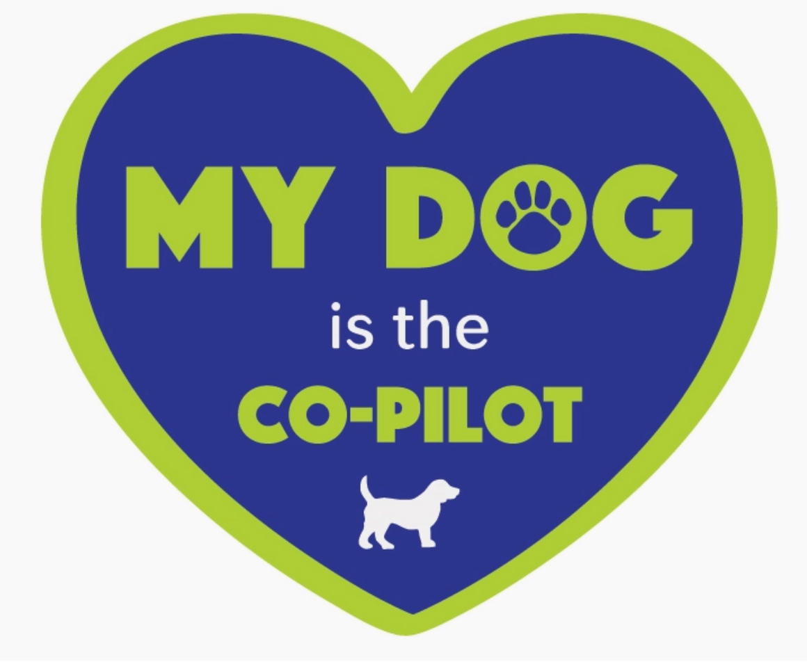 My Dog is the Co-Pilot- Vinyl Sticker