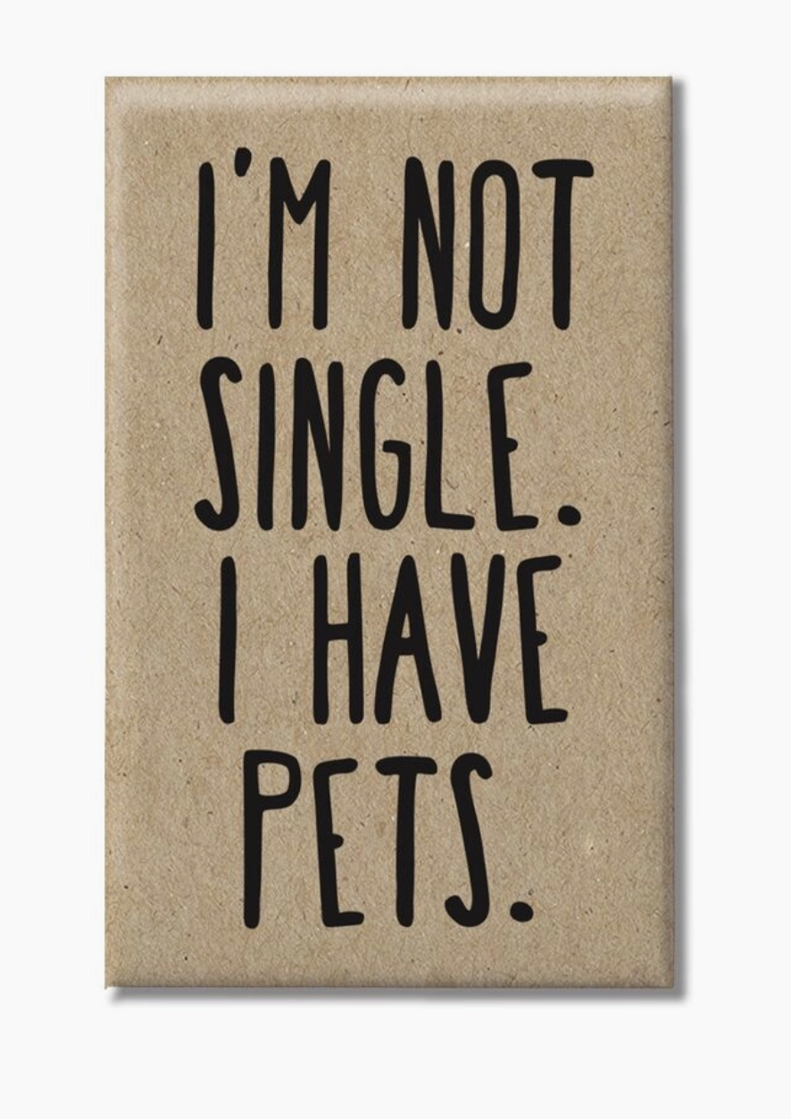 I'm Not Single. I Have Pets-Rectangle Magnet