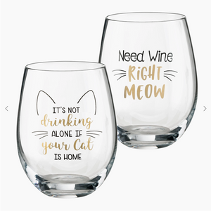 Cat Lover- Wine Glass Set of 2