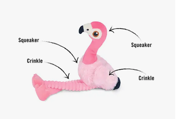 Flora The Flamingo- Plush Dog Toy