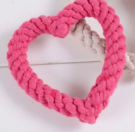 Heart Shaped Dog Rope Toy