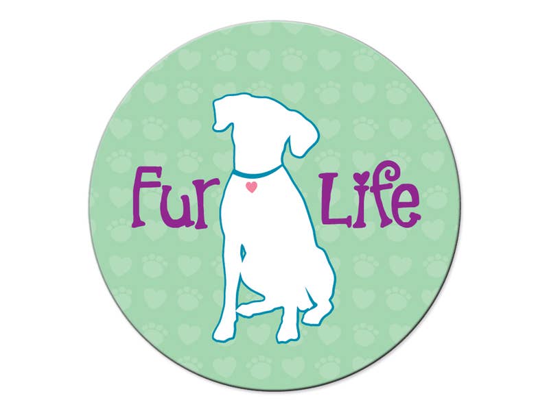 Fur Life (Dog)- Car Coaster