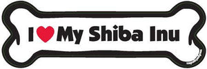 I <3 My Shiba Inu -Bone Shaped Car Magnet
