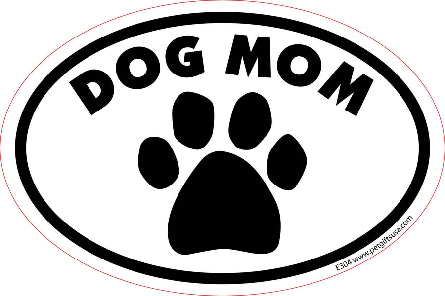 Dog Mom- Oval Shaped Car Magnet