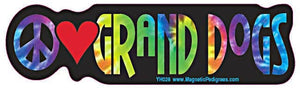 Peace Love Grand Dogs- Vinyl  Bumper Sticker