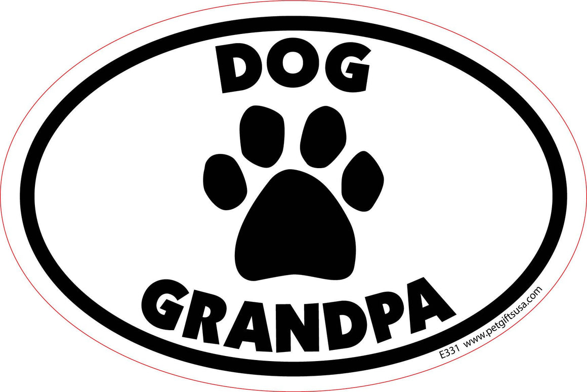 Dog Grandpa- Oval Shaped Car Magnet