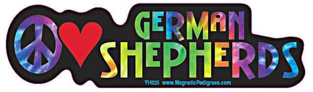 Peace Love German Shepherds - Vinyl Bumper Sticker
