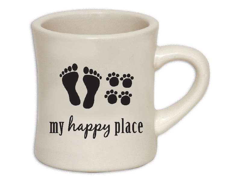 My Happy Place-10oz Ivory Dinner Mug