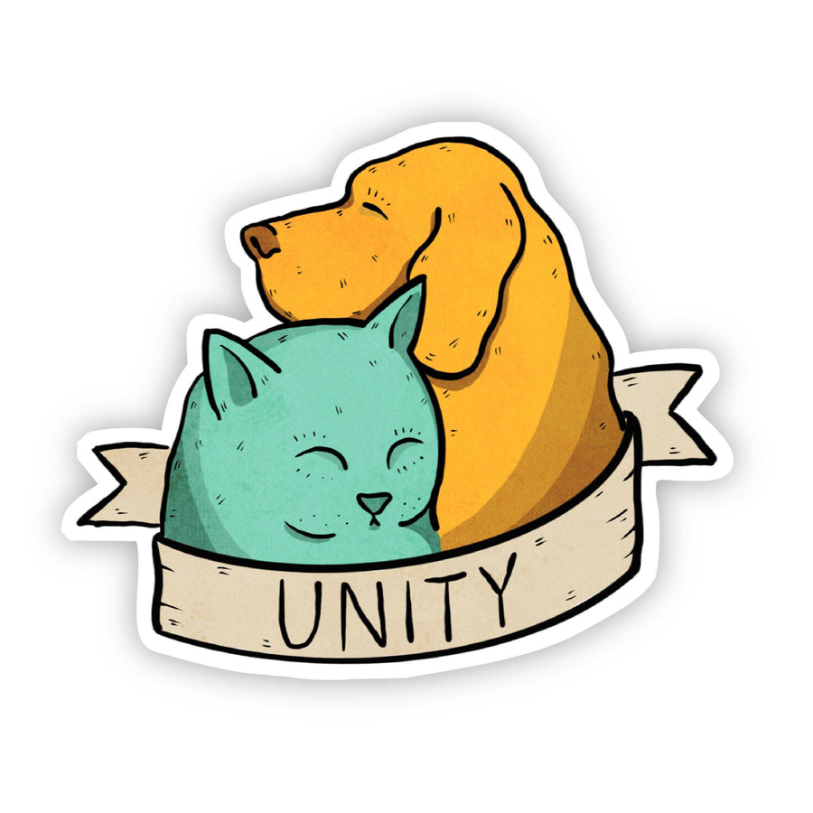Unity Dog and Cat- Vinyl Sticker