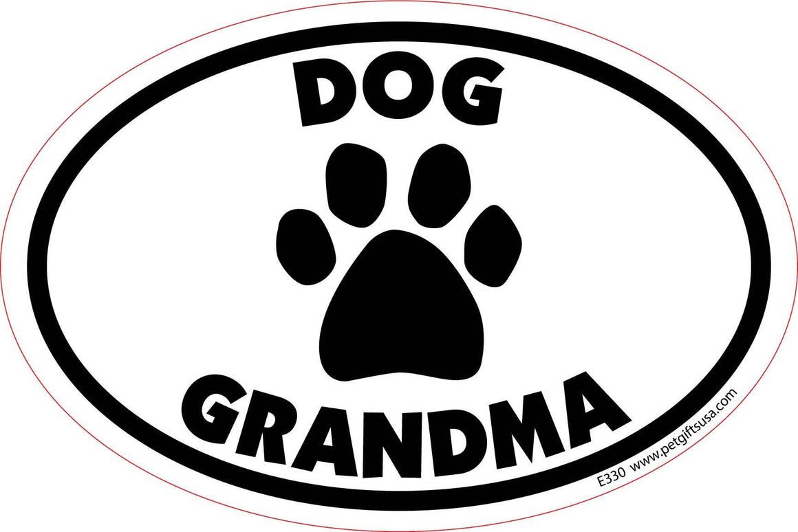 Dog Grandma- Oval Shaped Car Magnet
