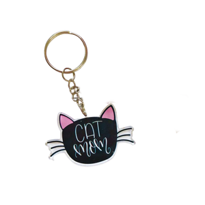 Cat Mom -Acrylic Key Chain
