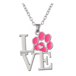Love Paw Heart Necklace